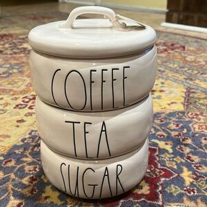 Rae Dunn by magenta- coffee, tea, sugar stacker